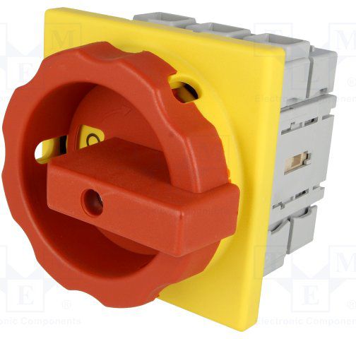 Siemens Łącznik krzywkowy 0-1 3P 100A do wbudowania żółto/czerwony IP65 (3LD2704-0TK53)