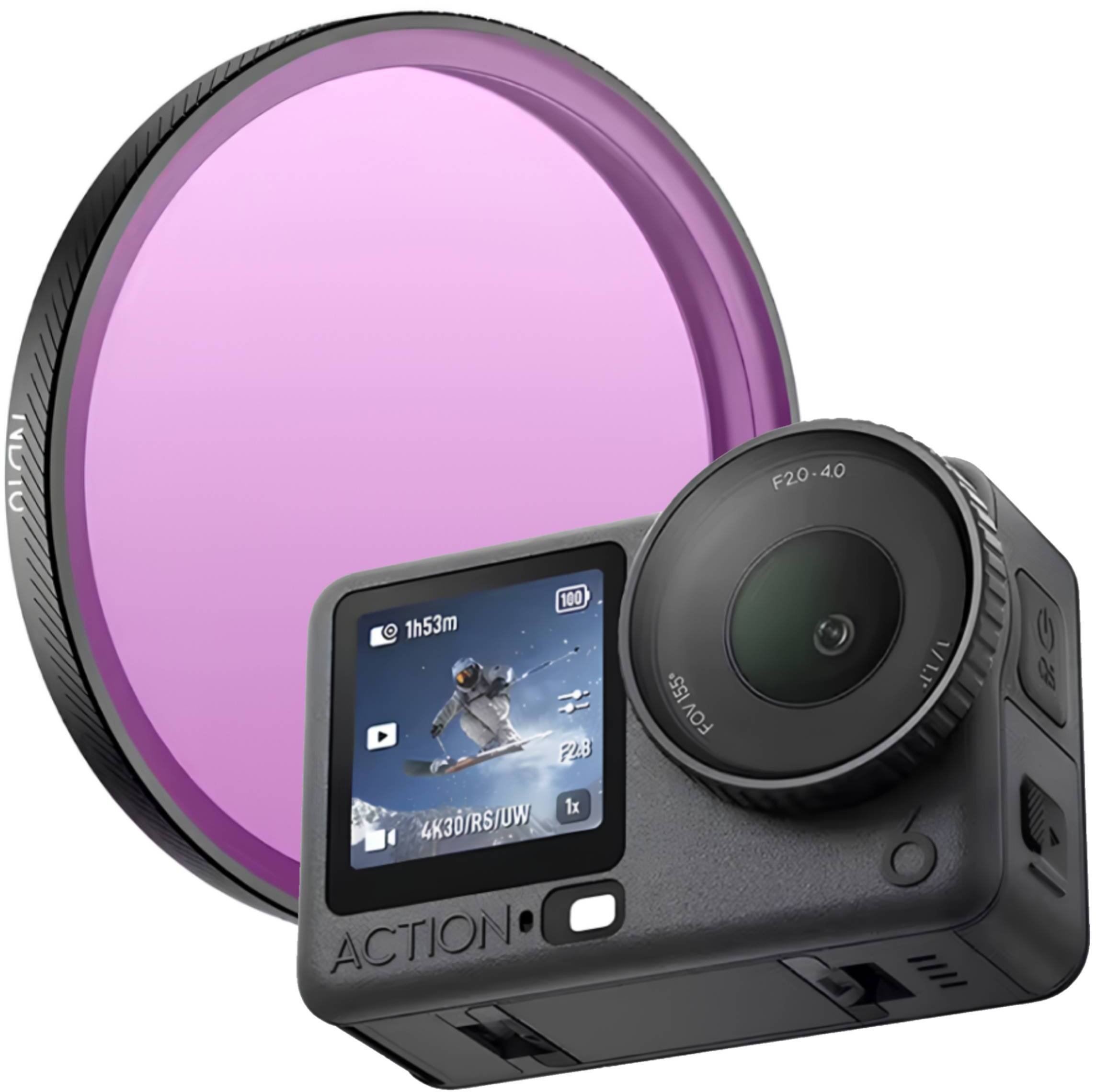 FILTR ND16 SZARY NEUTRALNY OCHRONNY DO KAMERY SPORTOWEJ DJI OSMO ACTION 6