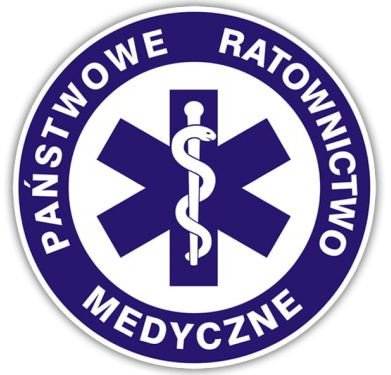 Naklejka PAŃSTWOWE RATOWNICTWO MEDYCZNE 50 cm na Ambulans karetkę