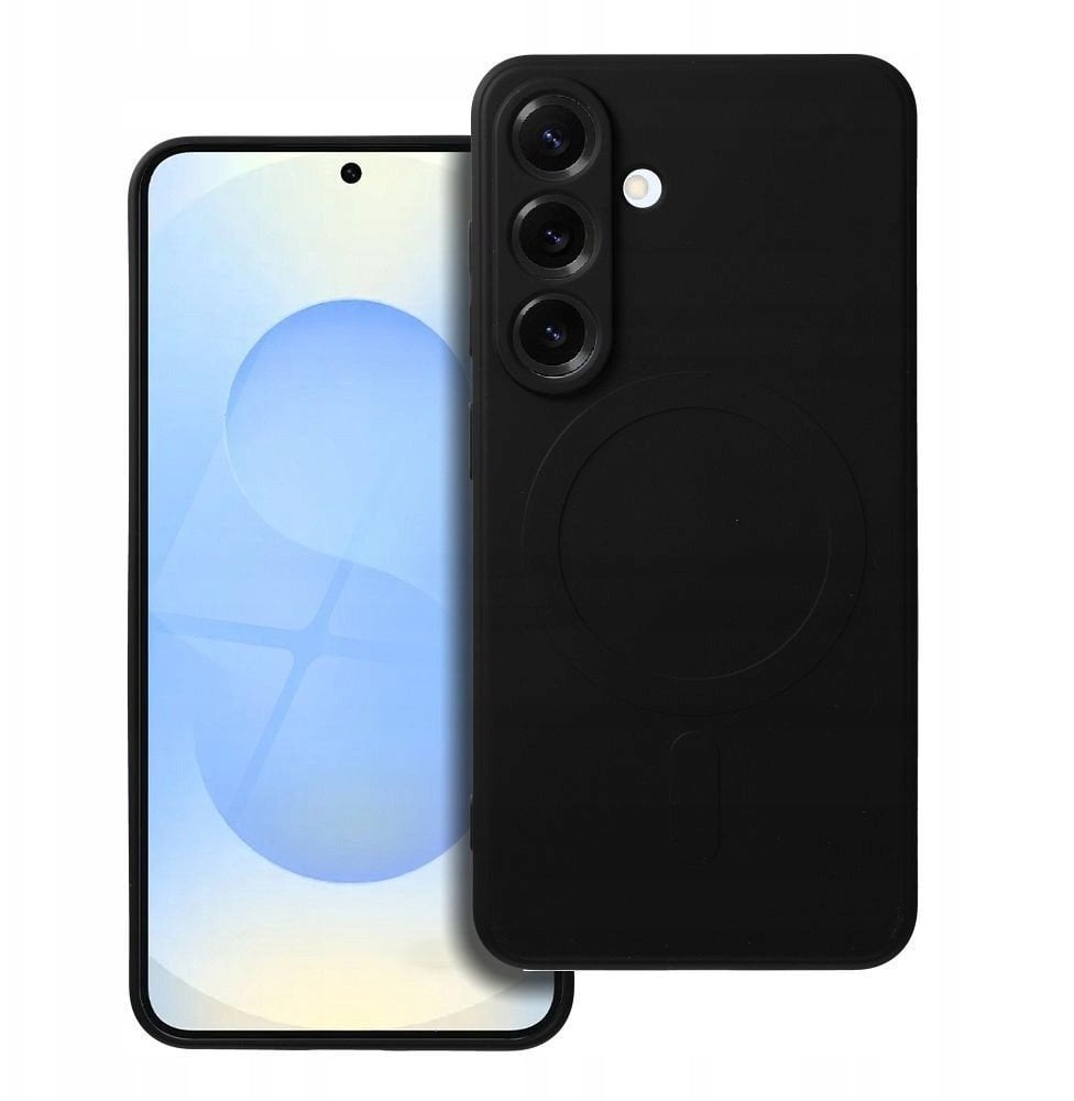 Futerał SILICONE MAG COVER kompatybilny z MagSafe do SAMSUNG S25 EDGE czarny