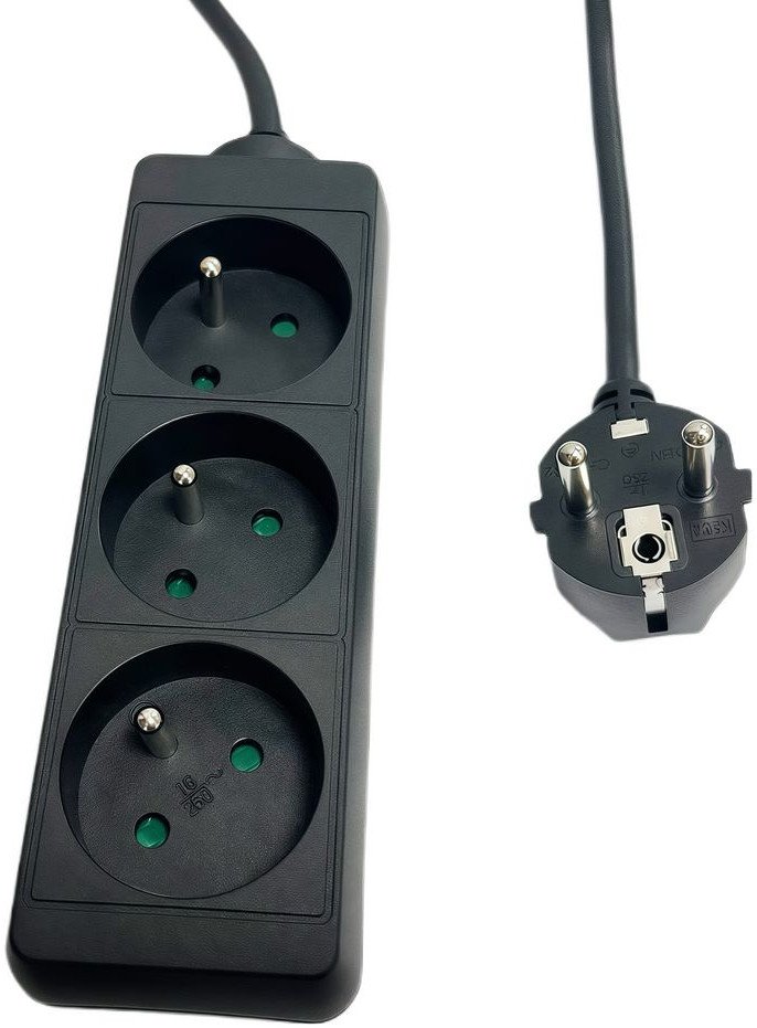 3-way Power Strip French Type