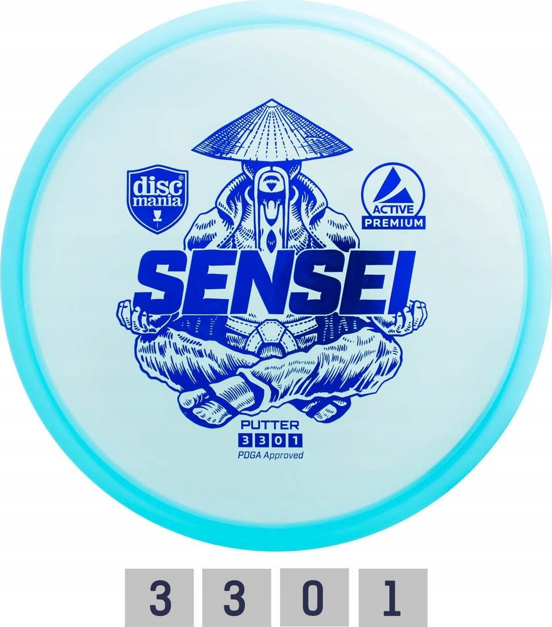 Discmania Blue Diskgolfo diskas Putter SENSEI Active Premium Mėlyna