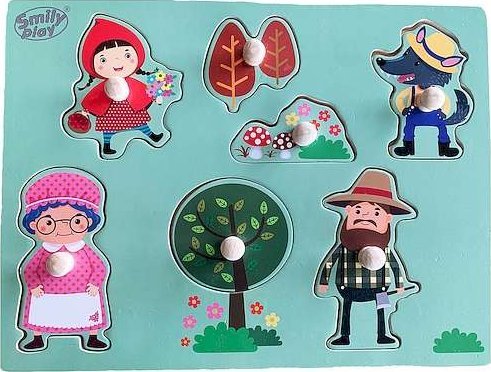 Drewniana Układanka Czerwony Kapturek