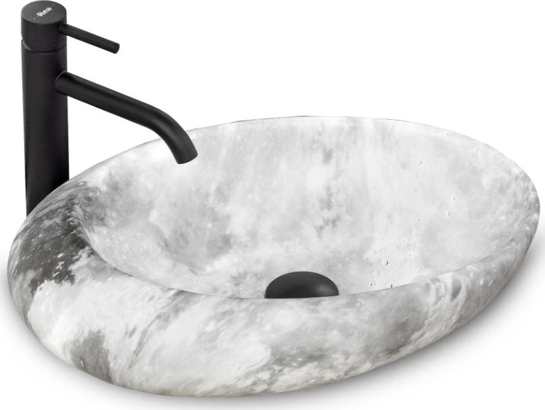 Umywalka Rea Roxy nablatowa 49cm szara