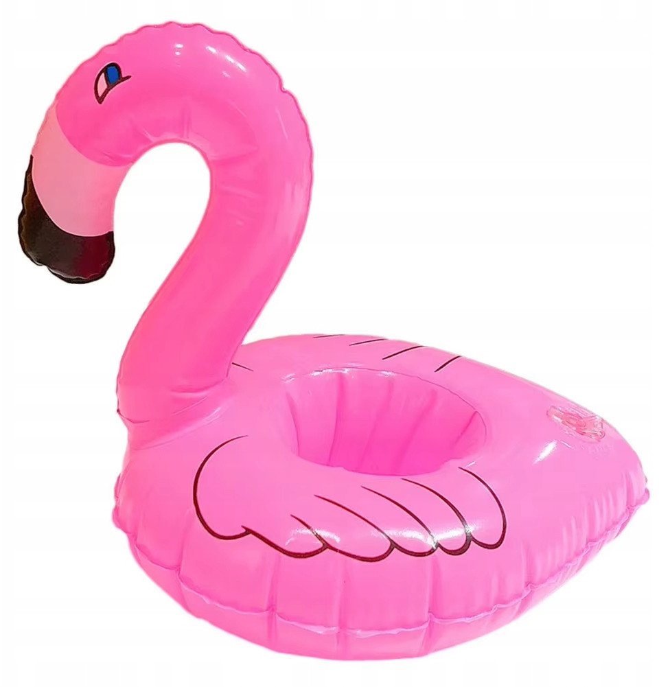 Dmuchany Uchwyt na Napoje Kubek Podstawka Flaming do Drinków Różowy 5 szt.