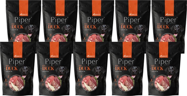 Mokra Karma dla psa Piper Animals z kaczką i gruszką zestaw 10 x 500 g