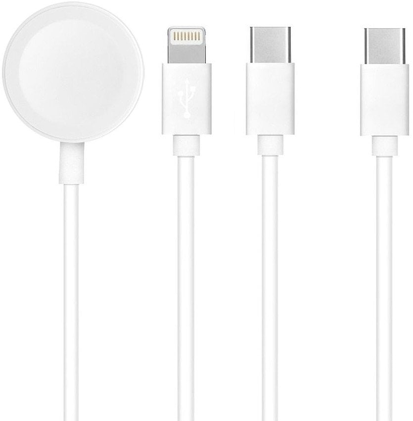 Kabel 3w1 Typ C do Lightning / Typ C / Apple Watch 3W 2A C3169 1,2 m biały