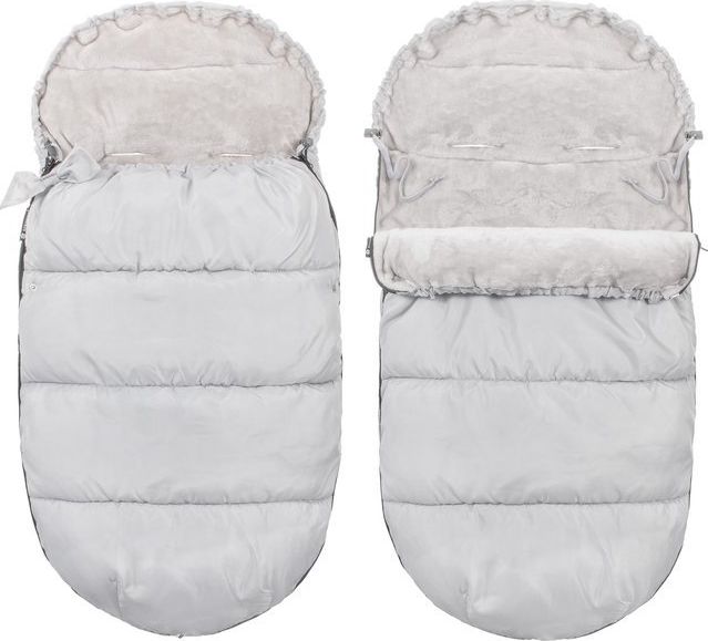 Springos Śpiworek do wózka 4w1, śpiwór do sanek, gondoli z torbą 90 cm jasny popiel UNIWERSALNY