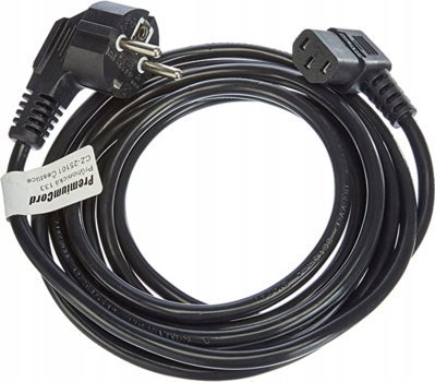 Kabel zasilający PremiumCord PREMIUMCORD Kabel napájecí 230V 3m úhlový 90st