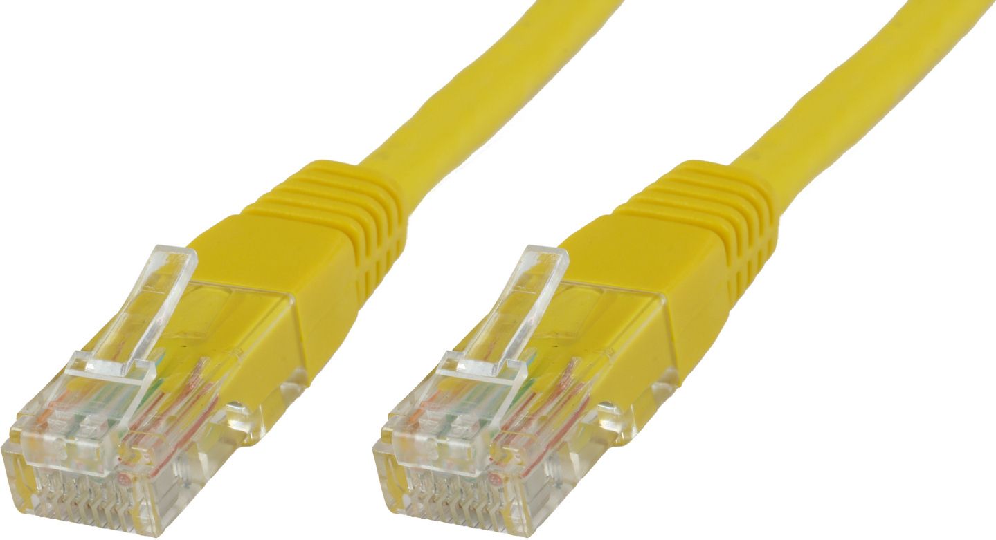 MicroConnect Patchcord U/UTP CAT6 0.25m Żółty PVC (B-UTP60025Y)