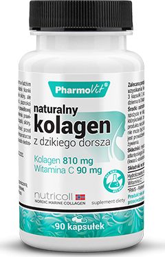 Pharmovit Naturalny Kolagen Z Dorsza 810Mg 90 Kaps. Pharmovit Hydrolizowany Kolagen Morski Z Dorsza Gadus Morhua Kwas L-Askorbinowy