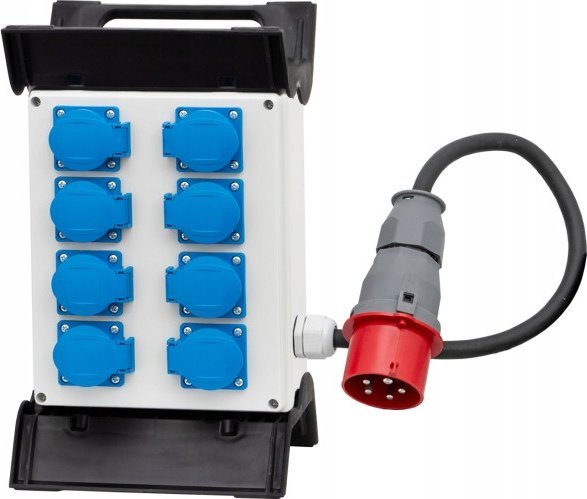 F-Elektro Rozdzielnica R-240 16A/5P, 32A/5P, 4x230V + OW 5x2,5mm2-1,5m, Wt.16/5 stelaż plastik