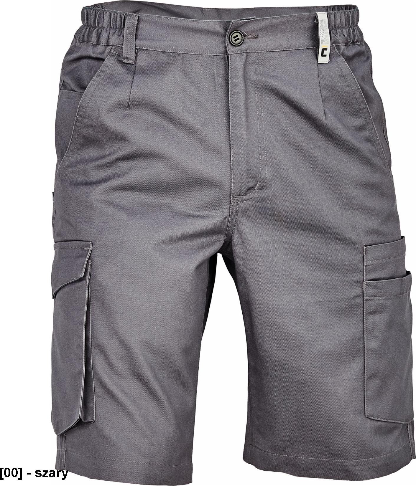 CERVA GIJON męskie szorty z elastyczną talią po bokach - szary 62