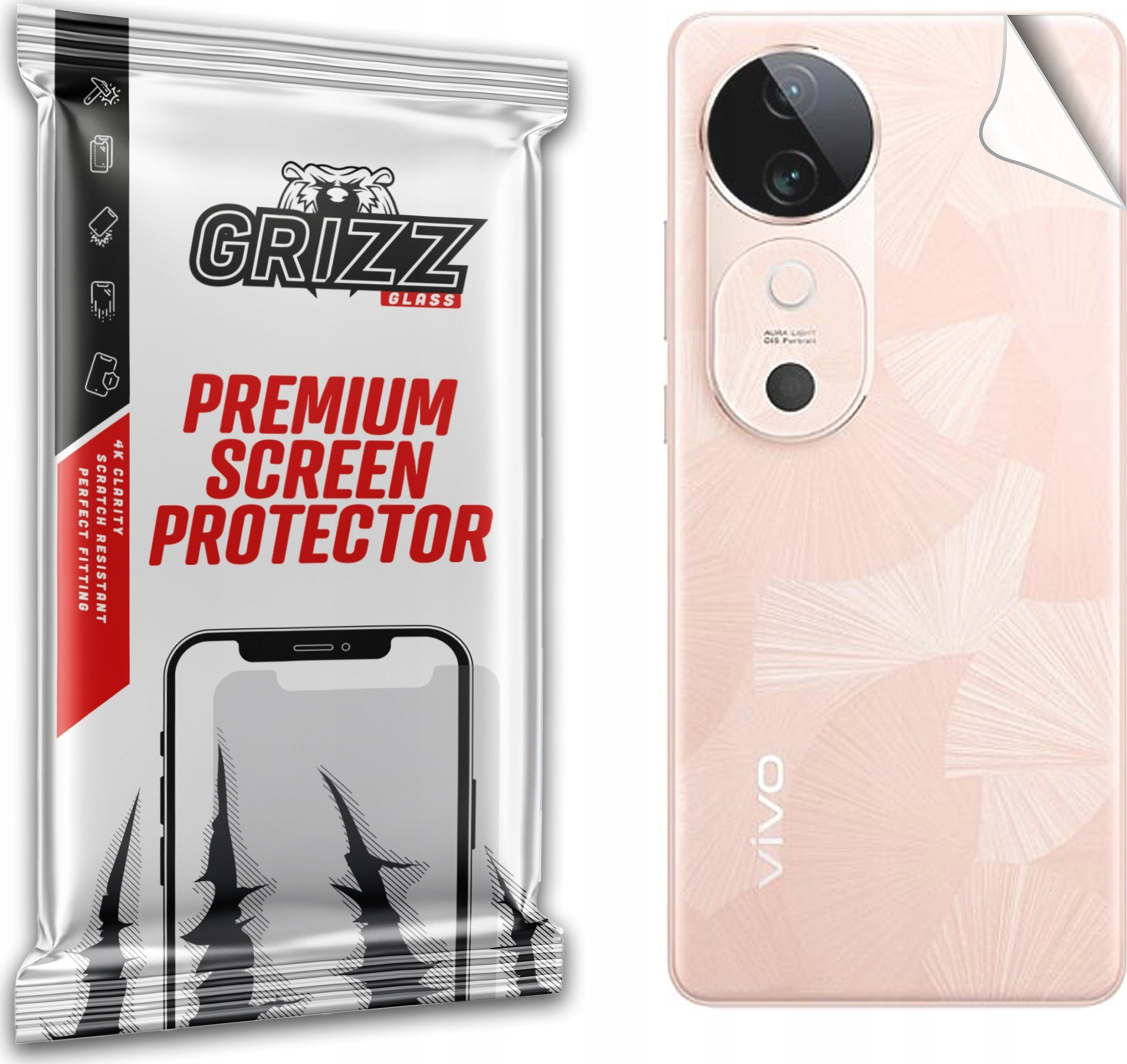 GrizzGlass Folia na tył GrizzGlass SatinSkin do Vivo S19