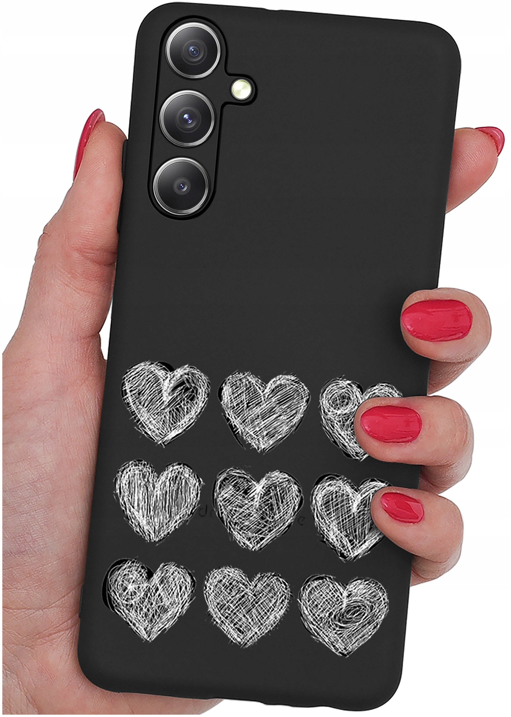 Etui do Samsung Galaxy M55 5G WZORY |SILIKONOWE MATT CASE + SZKŁO 9H