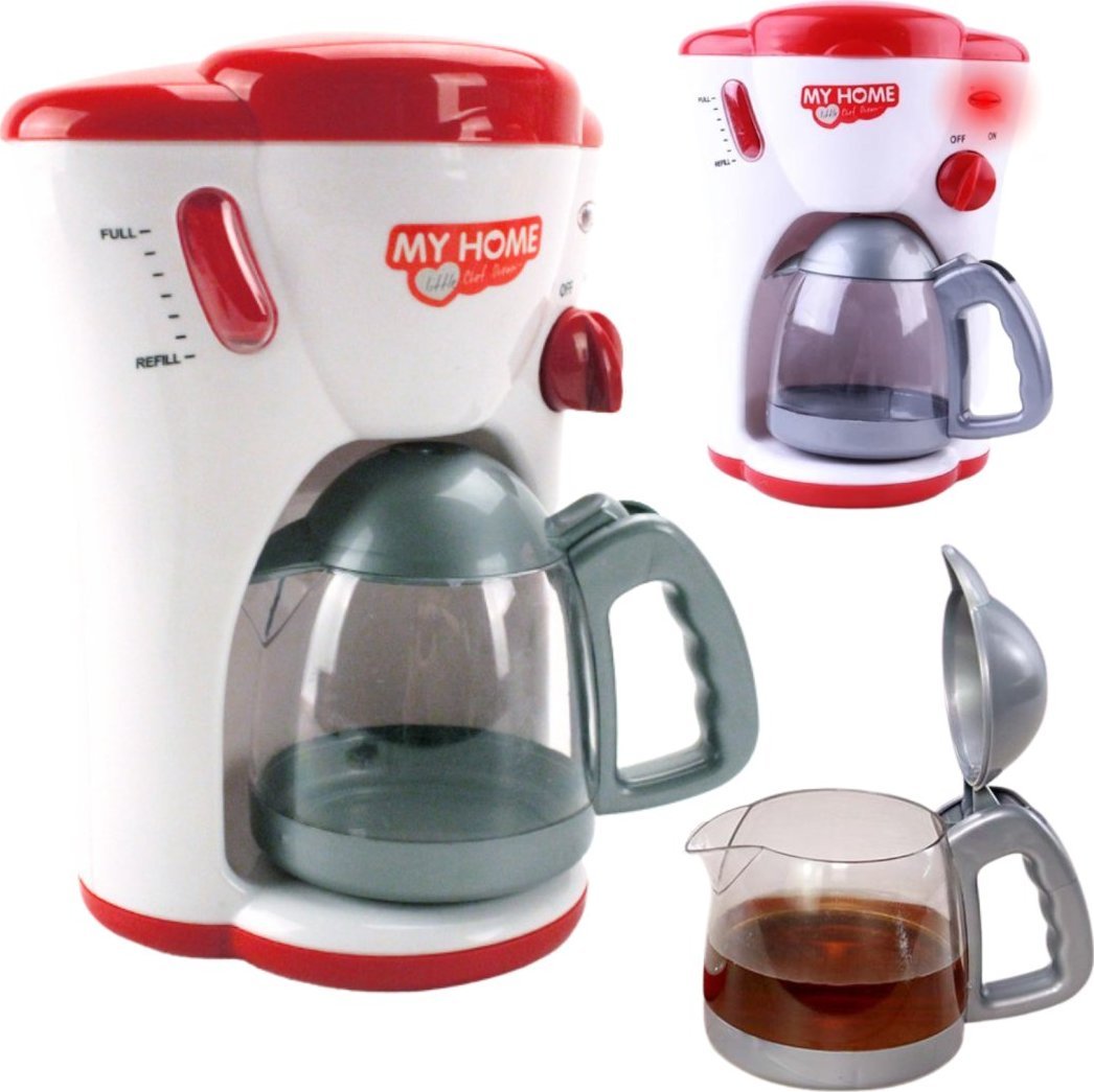 EKSPRES DO KAWY DLA DZIECI KAWIARKA Z OTWIERANYM CZAJNIKIEM LAMPKA ZESTAW