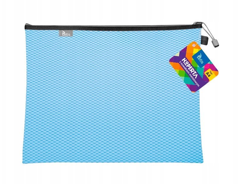 Koperta A4 z suwakiem metalowym niebieska BT605-N tetis