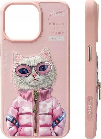 Nimmy iPhone 15 Pro Max 6.7" case pink Cool&Cute 2.0 Cat