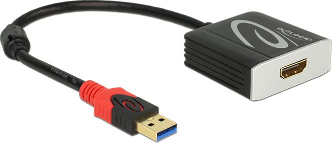 Adapter USB Delock USB - HDMI Czarny (62736)