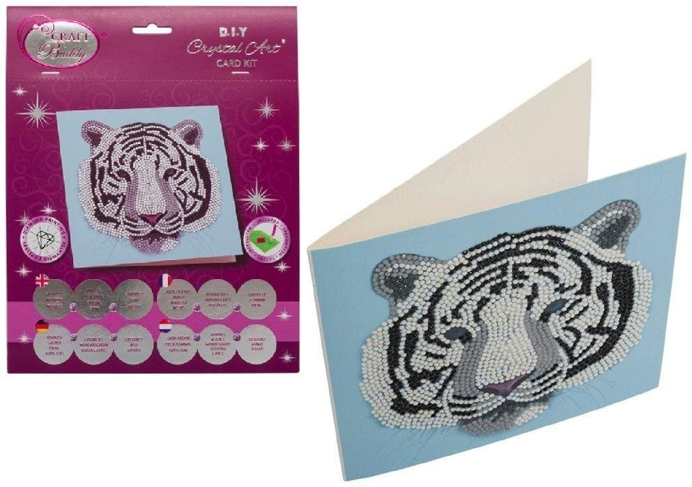 Pro Kids Diamentowa mozaika Głowa białego tygrysa 18x18cm