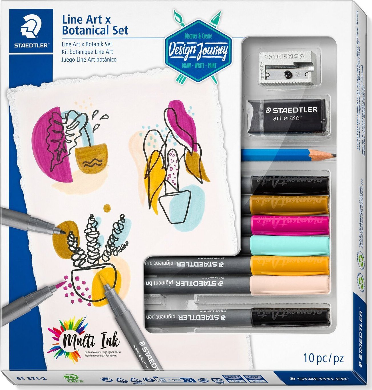 Staedtler STAEDTLER "Design Journey" LineArt & Botanical Set 10-teilig retail