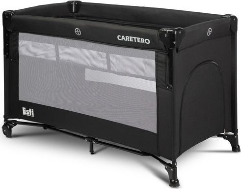 Wózek Caretero ŁÓŻECZKO TURYSTYCZNE ESTI Z OPUSZCZANYM BOKIEM BLACK