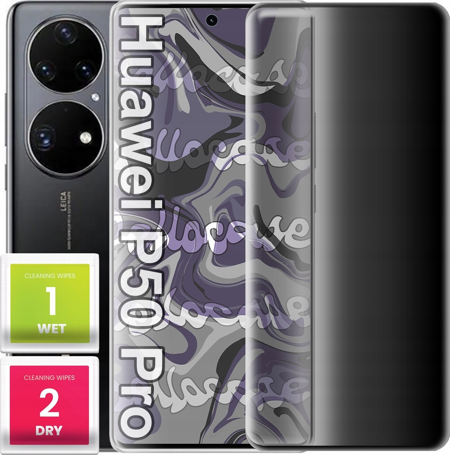 Szkło Hartowane Do Huawei P50 Pro (Curved, Antyszpiegowskie, Ochronne, 9H)