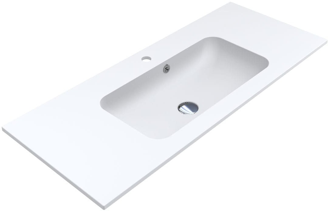 Umywalka nablatowa MIRAGGIO DELLA 111*46*14 Mat Biała 0000171