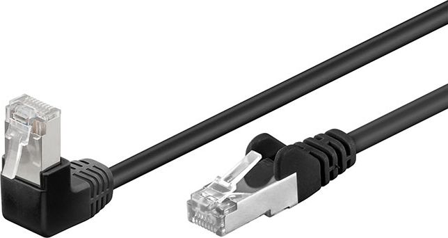 Goobay Patchcord CAT5e, F/UTP, kątowy 90°, 1m (94187)