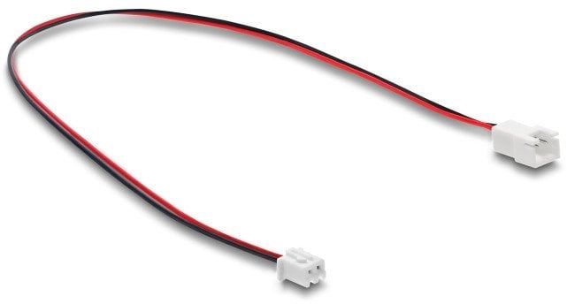 DELOCK Lufter Verl�ngerungskabel JST Stecker zu Buchse 2 Pin Steckerl�nge 7mm 30cm