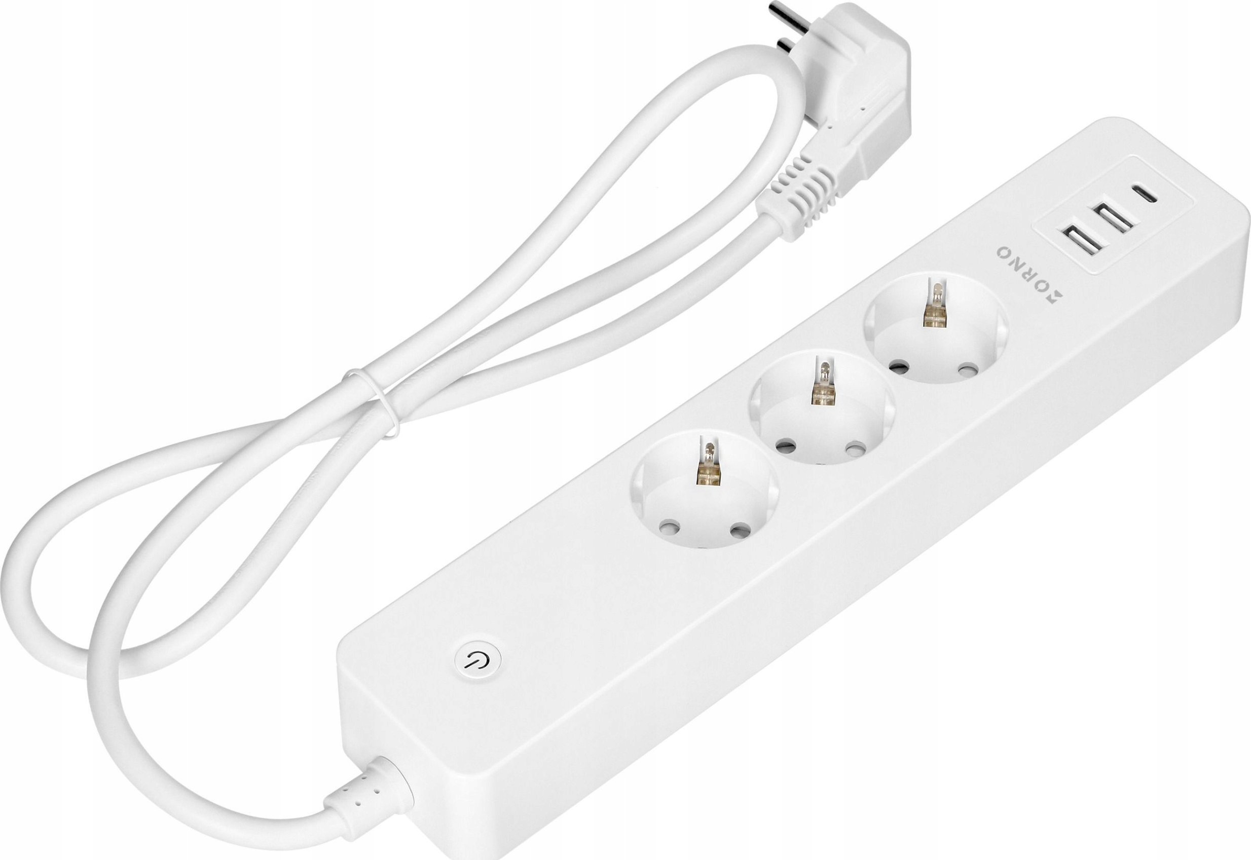 Orno ORNO TUYA EXTENSION CORD 3 SOCKETS WITH GROUNDING 2x USB SMART WI-FI WHITE