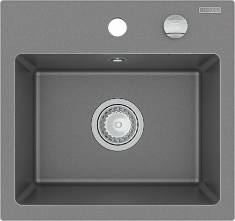 Zlewozmywak Mexen Mexen Milo zlewozmywak granitowy 1-komorowy 435 x 410 mm, szary - 6505441000-71