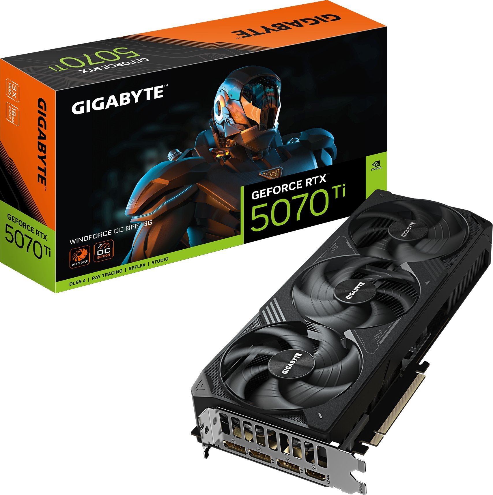 Karta graficzna Gigabyte GeForce RTX 5070 Ti Windforce OC SFF 16GB GDDR7 (GV-N507TWF3OC-16GD)