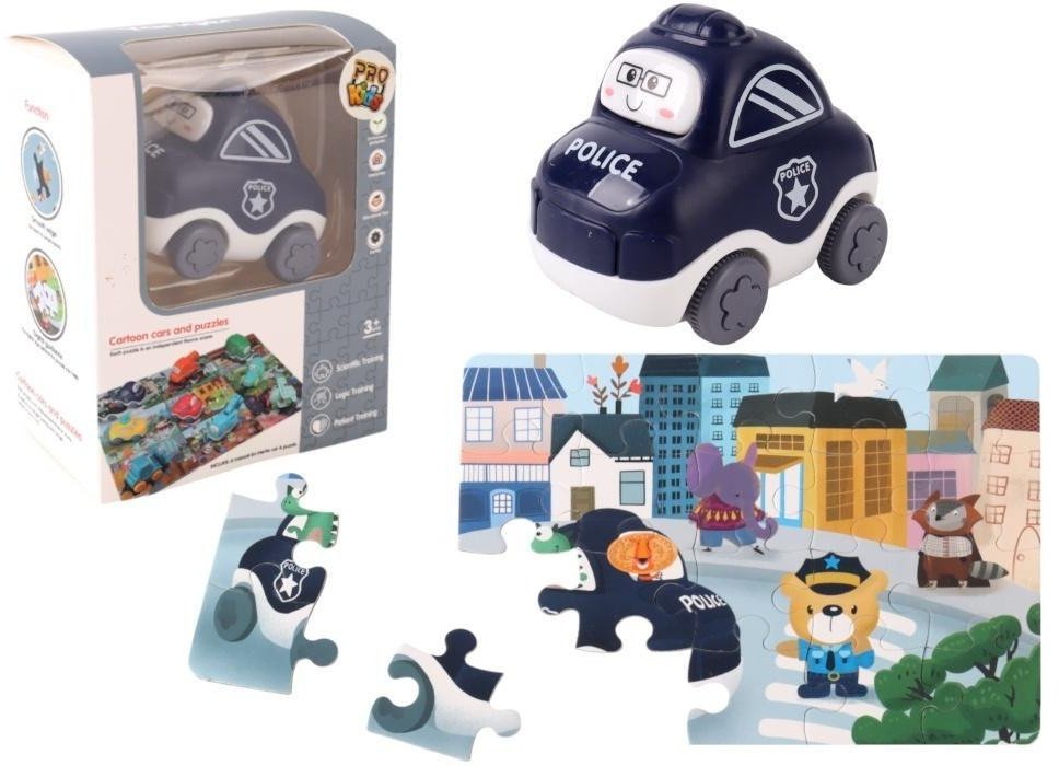 Auto puzzle Przygoda drogowa policja