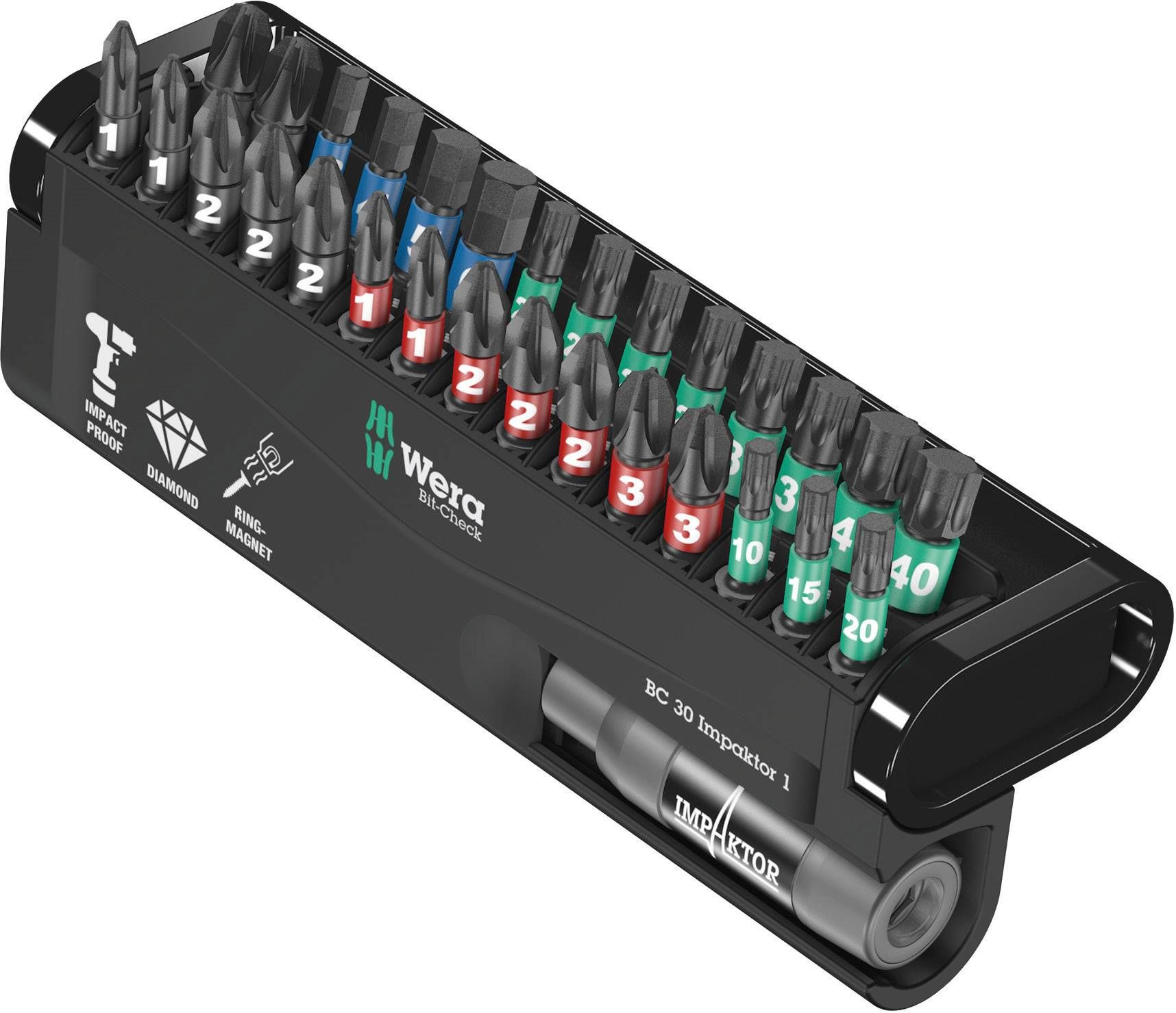 Wera Wera bit-Check 30 Impaktor 1 bit set - 30-pieces - 05057690001 - 05057690001