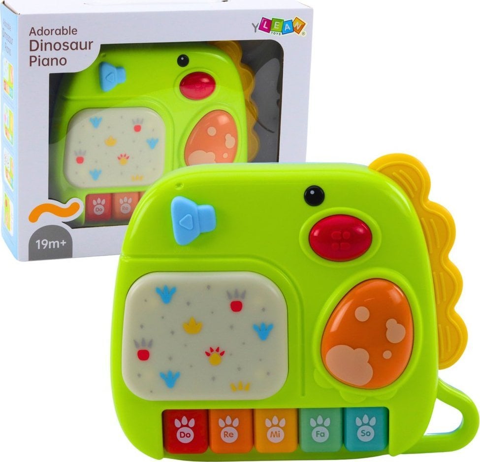 Interaktywne Pianinko Dla Malucha Dinozaur Zielony