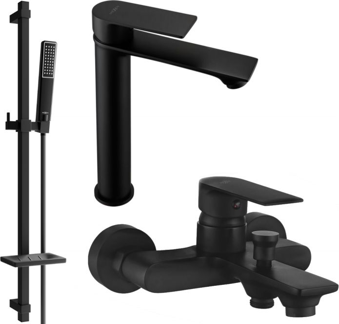 Mexen Mexen Royo DQ72 zestaw wannowy, czarny - 72213DQ72-70