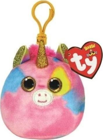 Breloczek TY Maskotka brelok TY Squish-a-Boos FANTASIA - wielobarwny jednorożec 8,5cm 39572