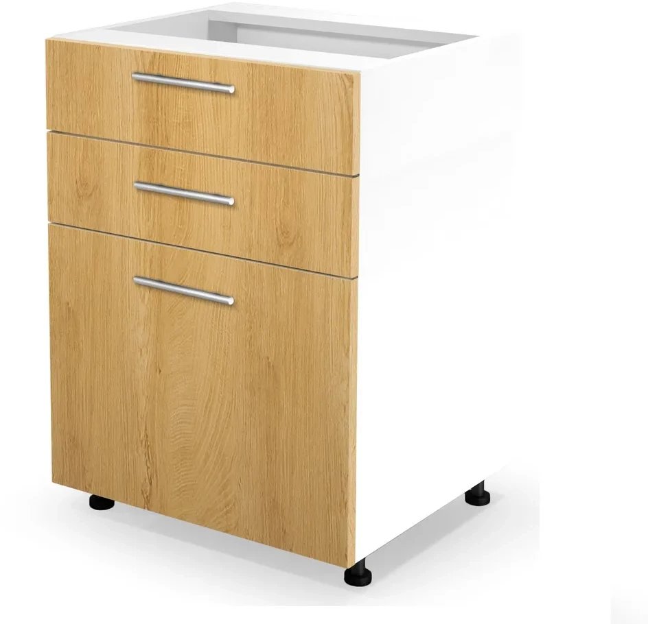 Szafka kuchenna stojąca 60 VENTO D3S-60/82 dąb miodowy HALMAR