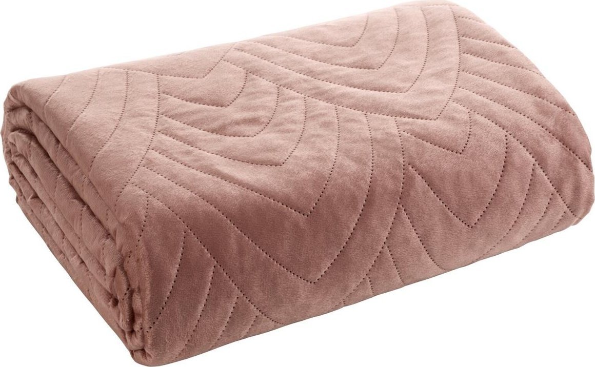 Eurofirany Narzuta 170 x 210 Pikowana Velvet Luiz6 Róż