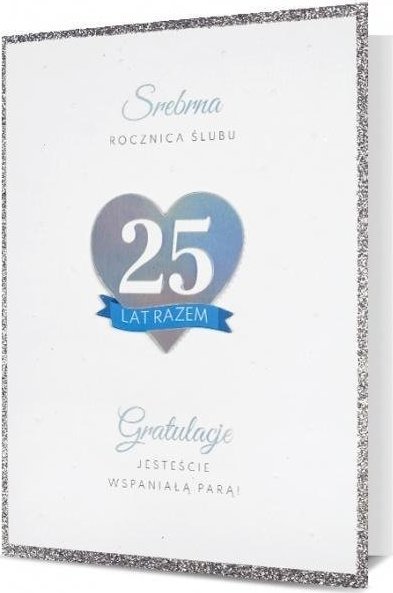 Pan Dragon Karnet B6 HM-200 25 Rocznica ślubu, serce HM200-2528