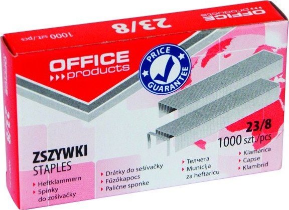Office Products Zszywki OFFICE PRODUCTS, 23/8, 1000szt.
