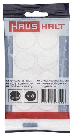 FELT PADS D26 WHITE 8PCS