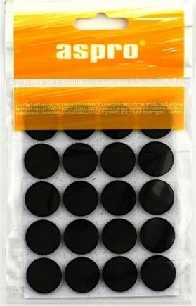 Midas Podkładki filcowe samoprzylepne czarne fi 20mm 20 szt.