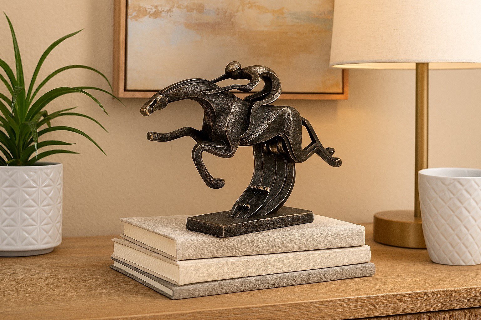 Figurka ozdobna Jeździec na koniu 175701