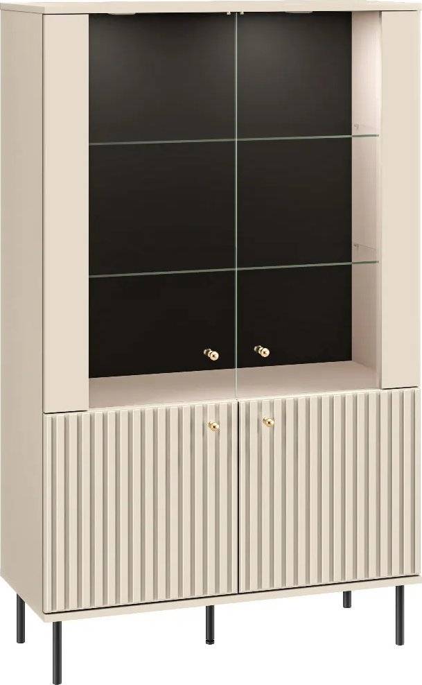 ML Meble Witryna niska ELLEN kaszmir ML MEBLE