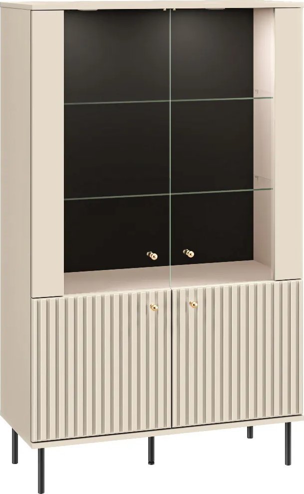 ML Meble Witryna niska ELLEN kaszmir ML MEBLE