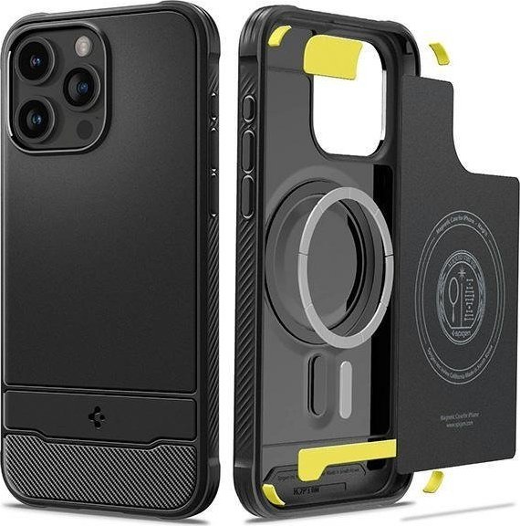 Spigen Spigen Rugged Armor MAG iPhone 15 Pro Max 6,7" Magsafe czarny/matte black ACS06561