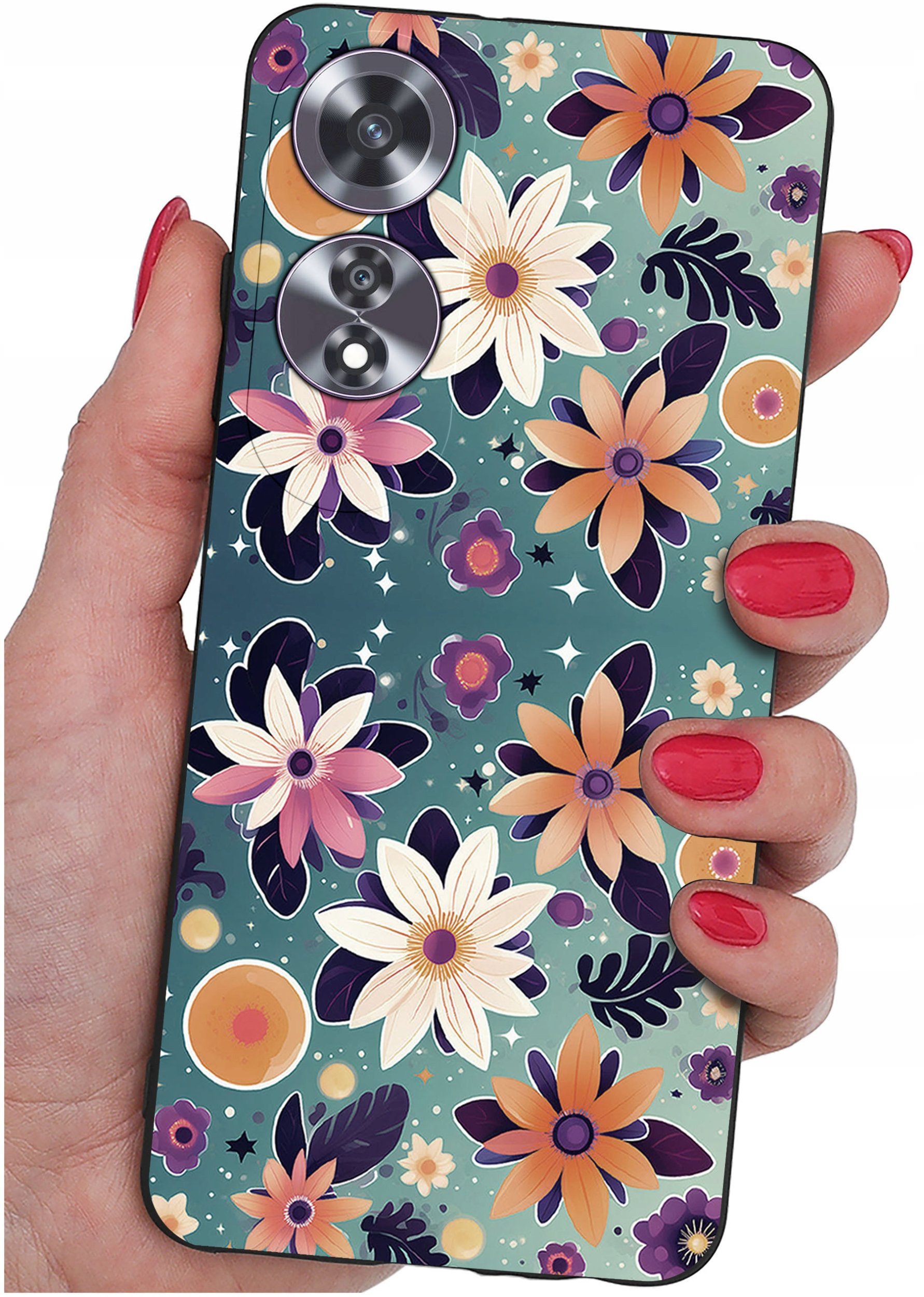 Etui do Oppo A60 4G WZORY |SILIKONOWE MATT CASE + SZKŁO 9H