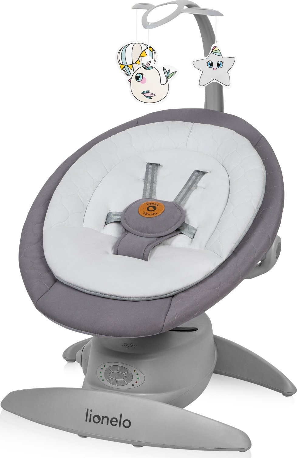 LIONELO Leżaczek-bujaczek Mell Grey Stone
